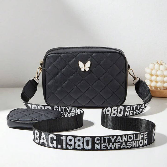 Butterfly Grace Quilted Bag – Embroidered Shoulder & Crossbody Bag | QMR Fashion