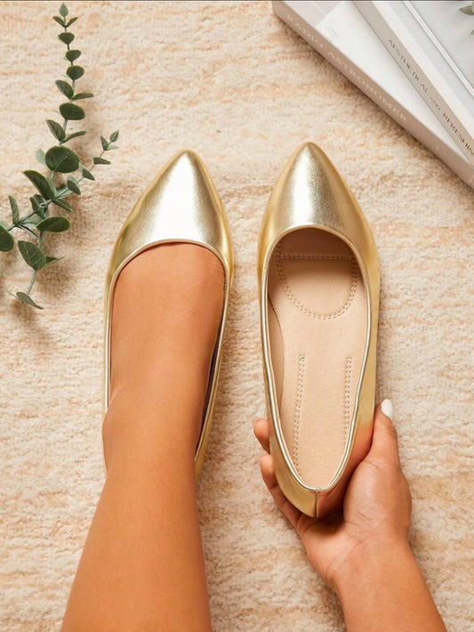 SHUZIA Ladies' Comfort Flat Light Gold