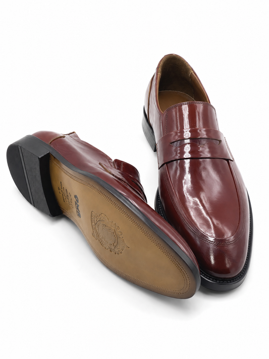 Men's Patent Leather Penny Loafers. Qmr Fashion