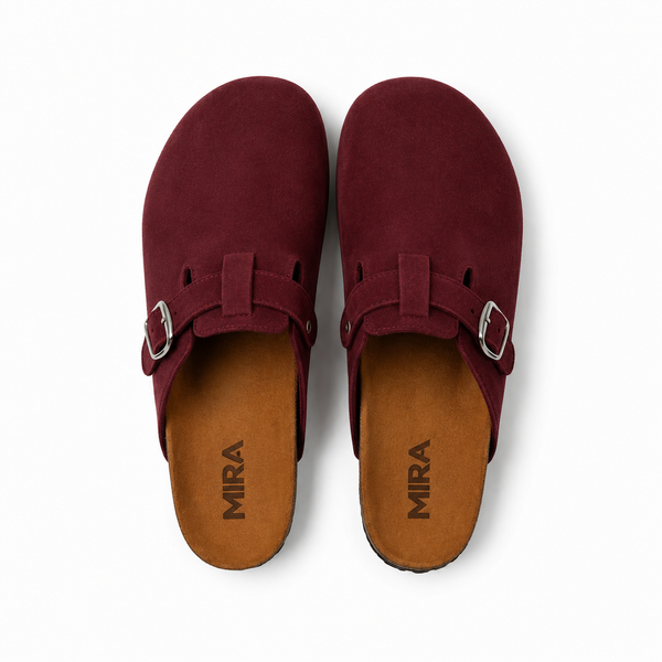 WINESTATE Clogs — Women's All-Day Comfort Clogs in Burgundy | QMR Fashion Slip-On