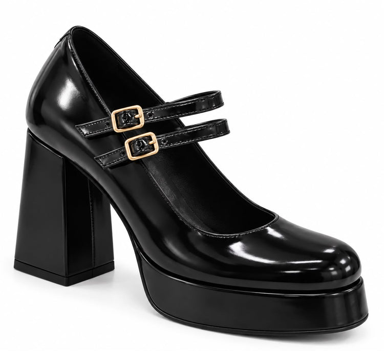 Double -Strap Mary Jane Platform
