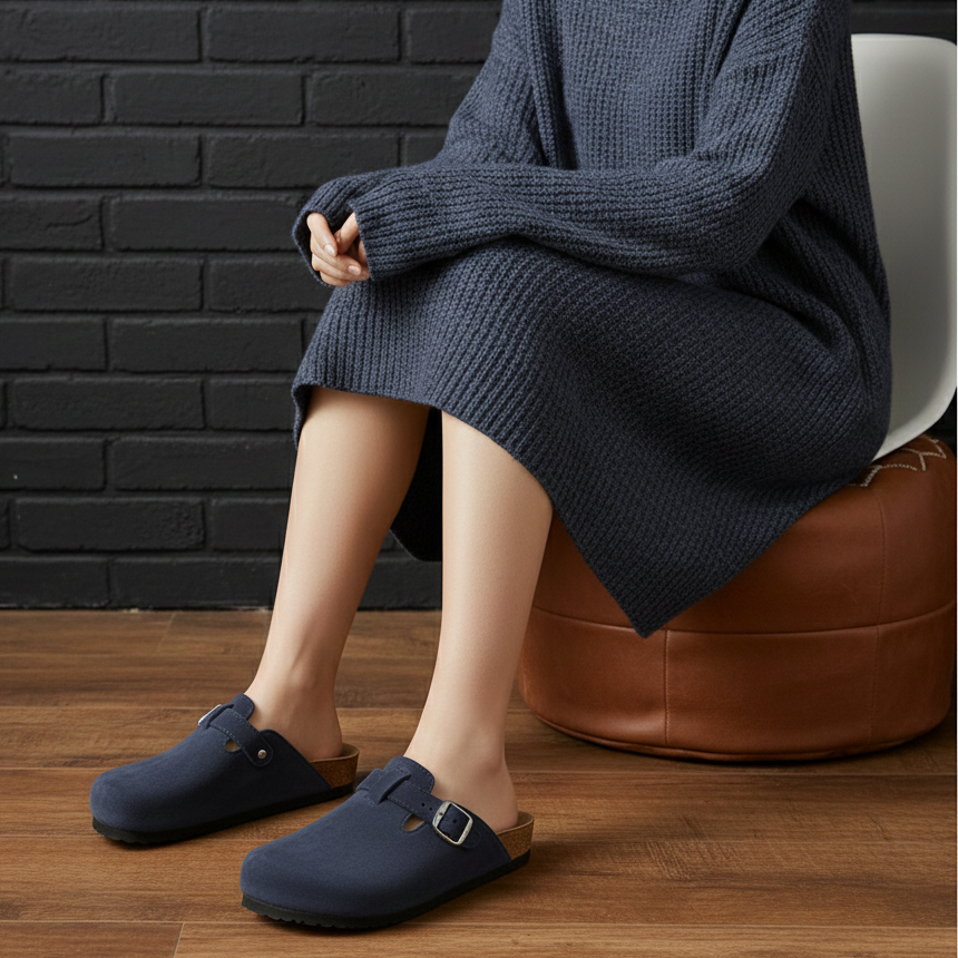 Women’s Comfy NAVYX (Navy) Clogs – All-Day Support & Premium Sole | QMR Fashion