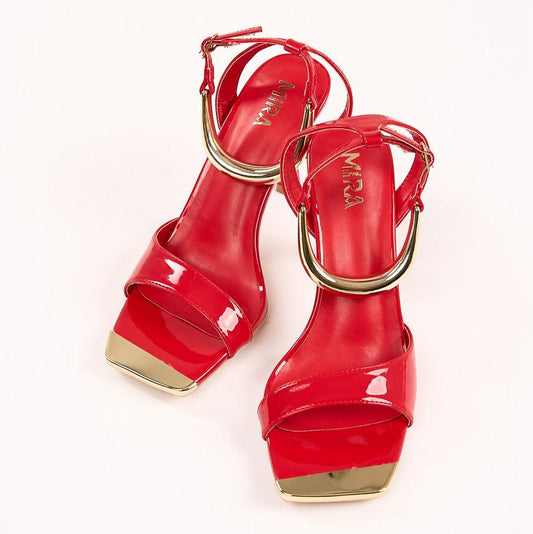 VG002 MIRA High Heel Sandals – Women’s 7cm Heels with Gold Accents | QMR Fashion
