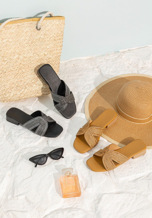 Gold MIRA Slipper - Qmr Fashion