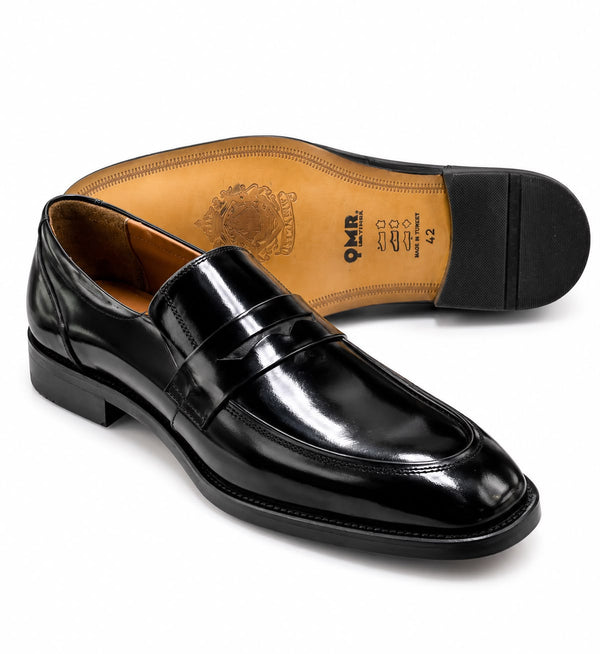 Men's Patent Leather Penny Loafers. Qmr Fashion
