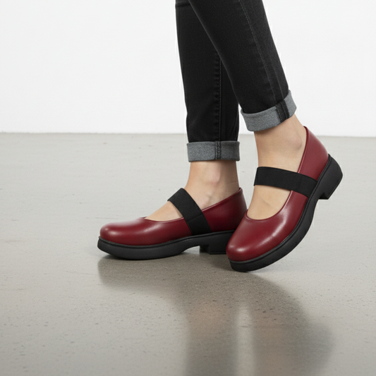 Classic Comfort Maroon Women’s Heels – Everyday Elegant Mid Heel | QMR Fashion