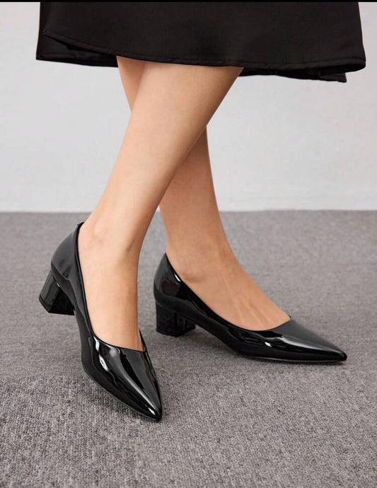 Classy - Formal shoes  Minimalist Point Toe Chunky (check size chart in media)