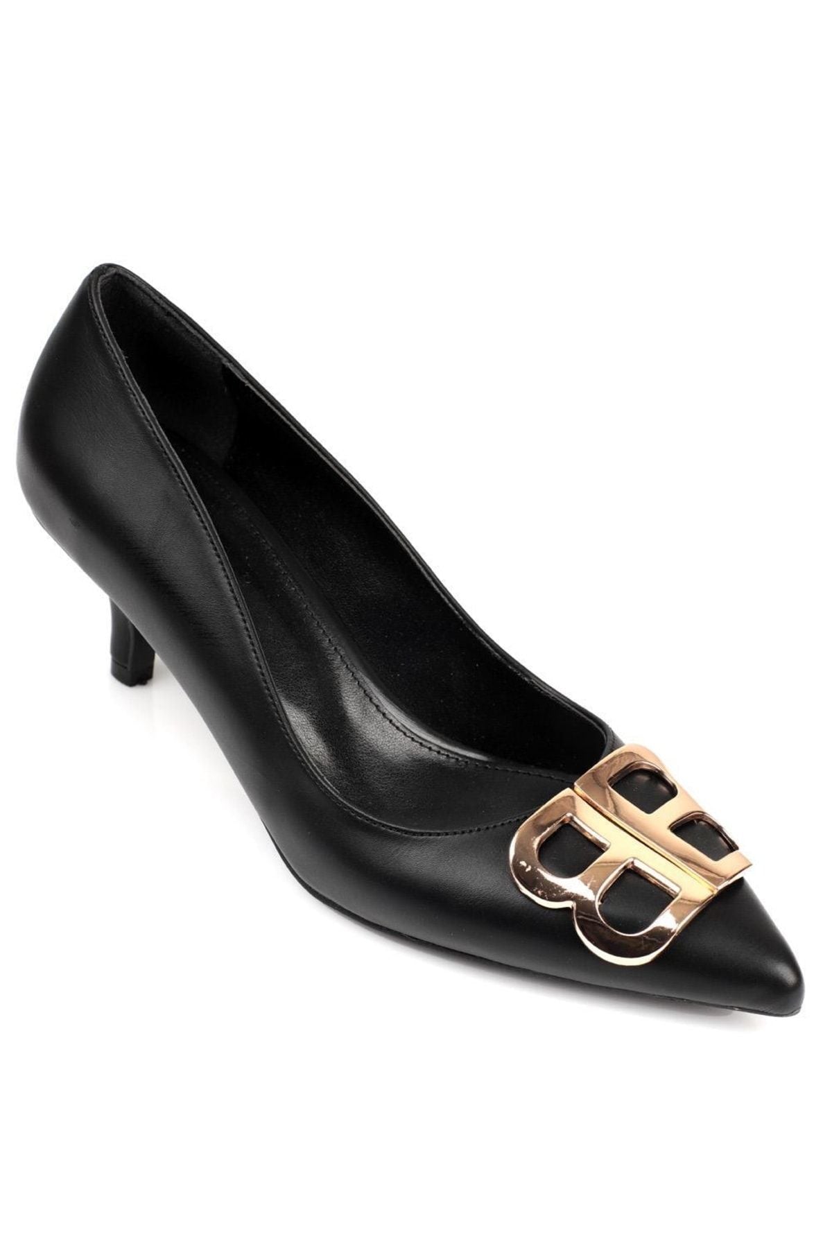 Luna - Turkish Capone Mid Heel BB Bouckle Pointed Toe Women Nude Stiletto