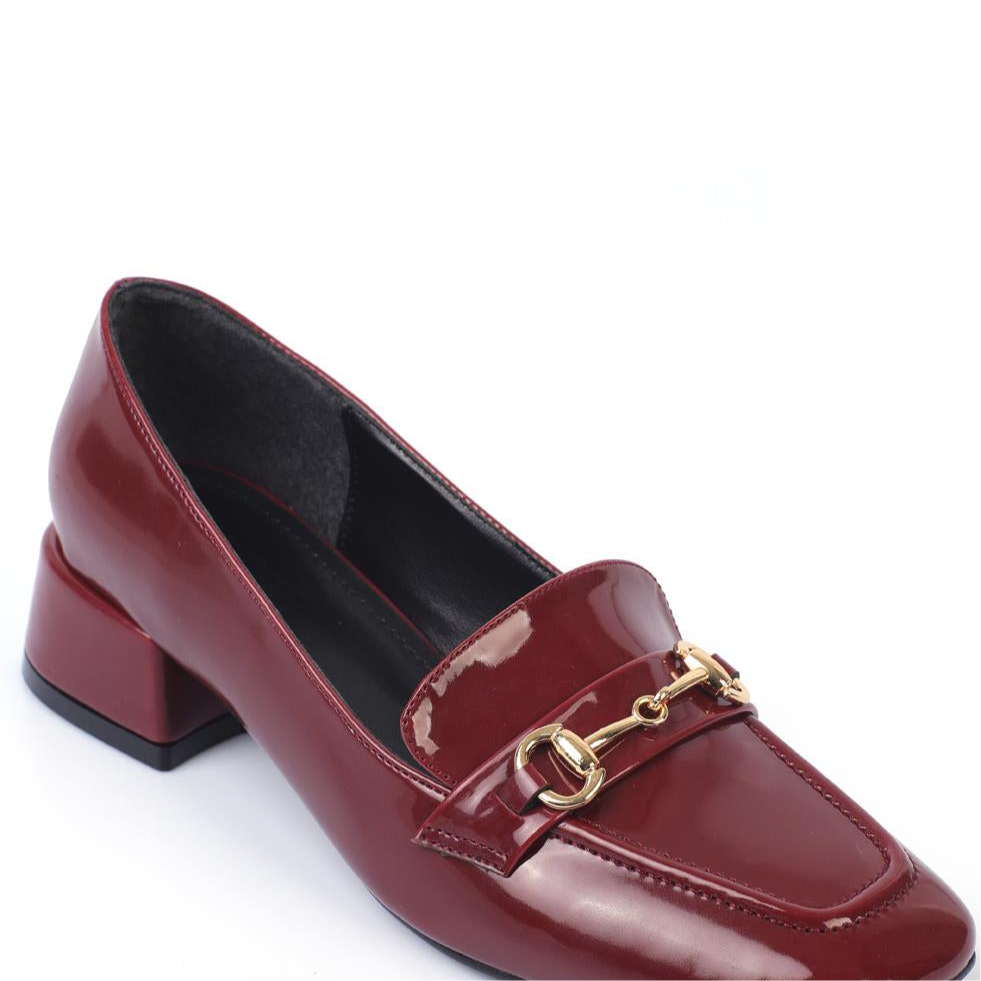 أحذية بيرلا التركية بكعب منخفض - كعب عريض 3 سم للنساء | أزياء كيو إم آر