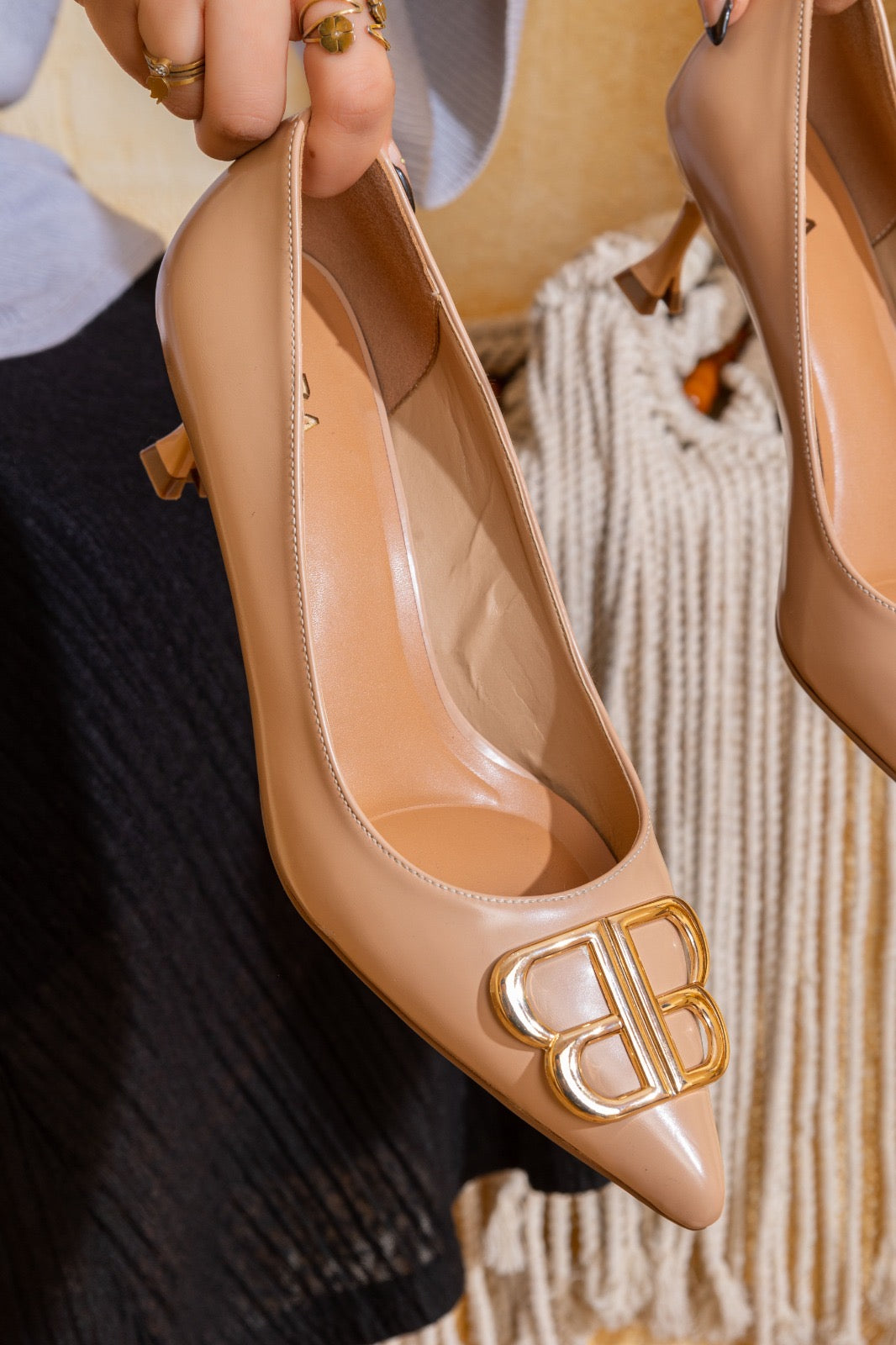 Mira Luna Stiletto Heels – Women’s Nude Pointed Toe 6cm Shoes | QMR Fashion