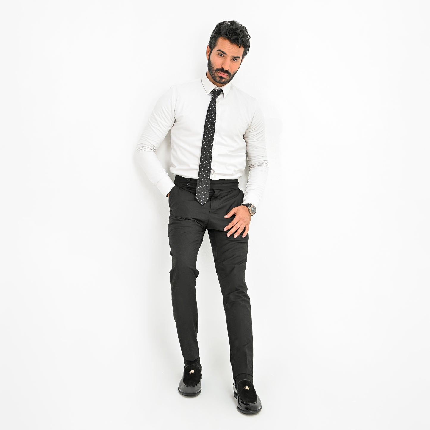 أزياء كيو إم آر - حذاء ديربي كلاسيكي لامع