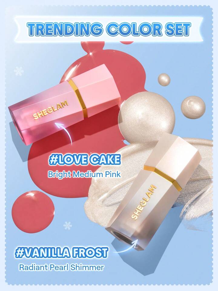 SHEGLAM Festive Glow Gift Set-Love Cake & Vanilla Frost Valentine's Day Decor Love Gift