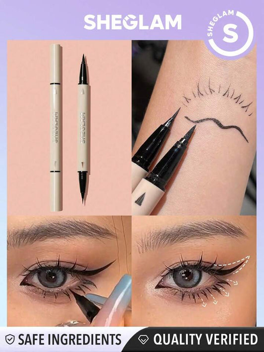 SHEGLAM Multi-Tasker Line & Detail Eyeliner Pen-Black 2 In 1 Waterproof