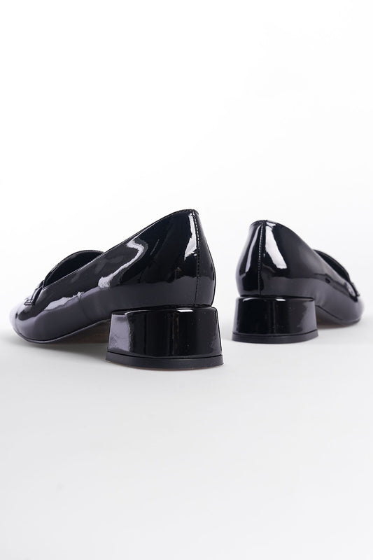 Perla - Turkish Low Heeled Blunt Toe Women's Shoes - Banded
