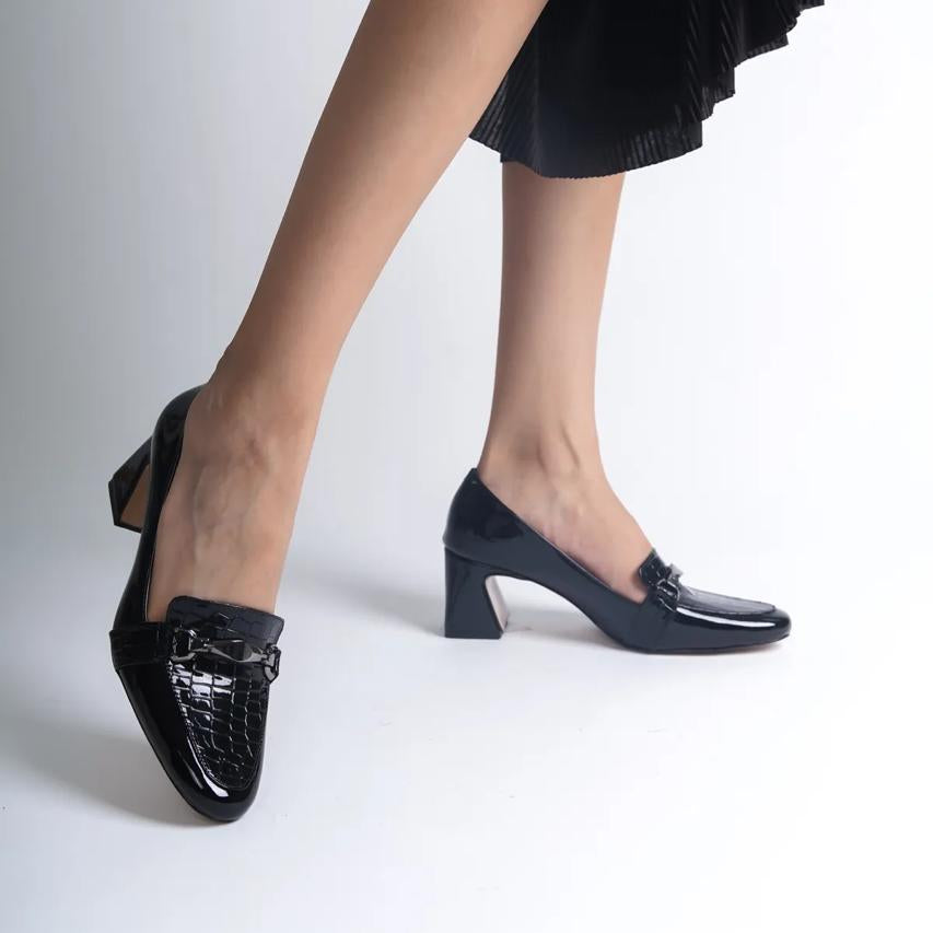 Lina Turkish Capone Block Heels – Women’s 6cm Elegant Shoes | QMR Fashion