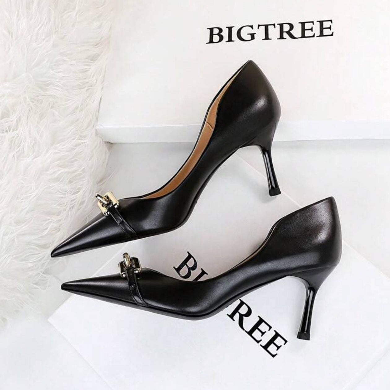 Mony Stiletto Heels – Women’s Dusty Blue Pointed Toe Pumps | QMR Fashion