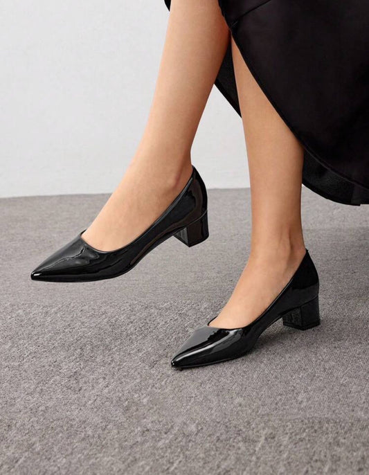 Classy - Formal shoes  Minimalist Point Toe Chunky (check size chart in media)