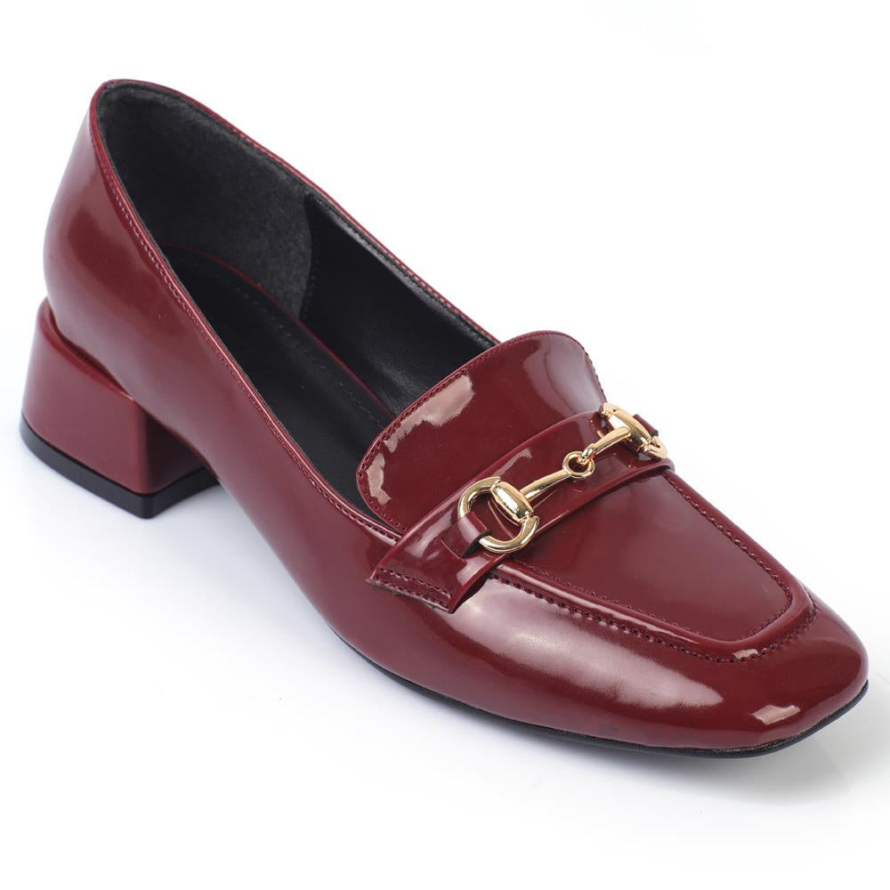 أحذية بيرلا التركية بكعب منخفض - كعب عريض 3 سم للنساء | أزياء كيو إم آر