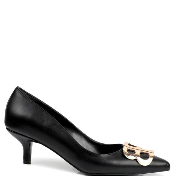 Luna - Turkish Capone Mid Heel BB Bouckle Pointed Toe Women Nude Stiletto
