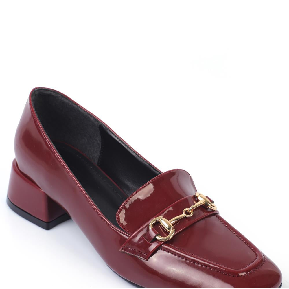 أحذية بيرلا التركية بكعب منخفض - كعب عريض 3 سم للنساء | أزياء كيو إم آر