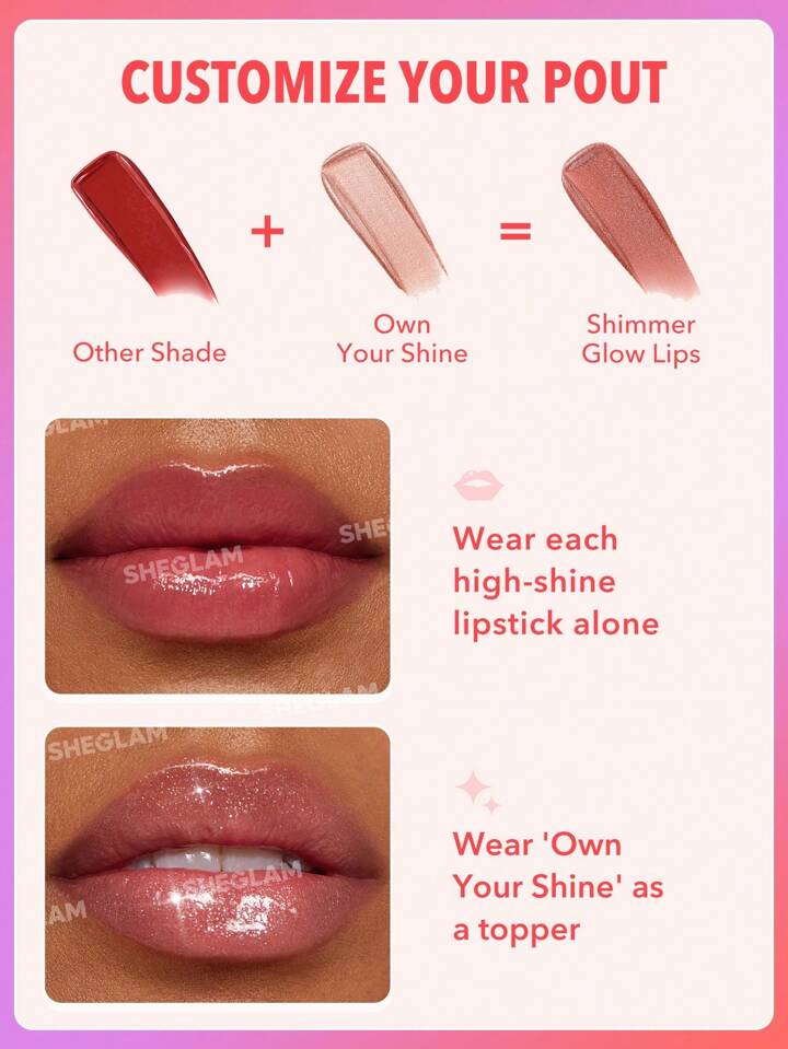 SHEGLAM Mirror Kiss High-Shine Lipstick-Rent