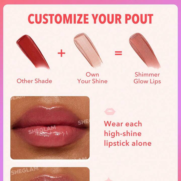 SHEGLAM Mirror Kiss High-Shine Lipstick-Rent