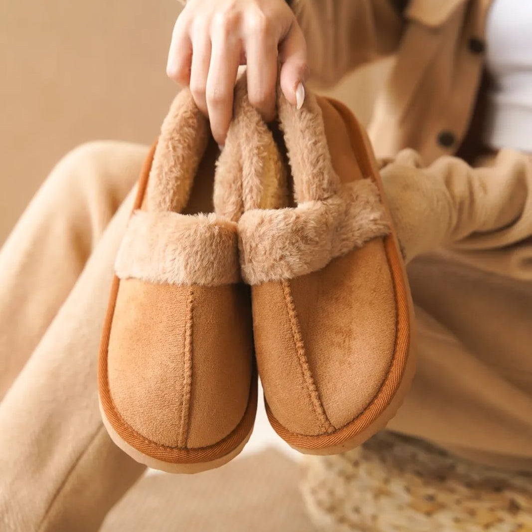 شباشب سيدا التركية النسائية الفروية - أحذية منزلية مسطحة مريحة | أزياء كيو إم آر