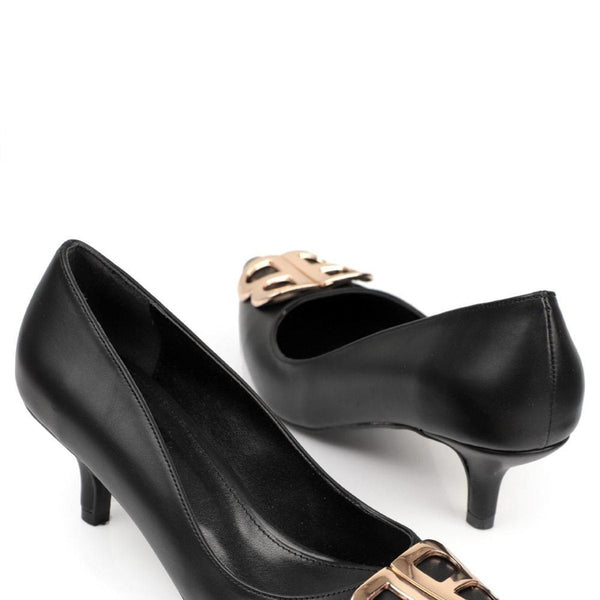 Luna - Turkish Capone Mid Heel BB Bouckle Pointed Toe Women Nude Stiletto