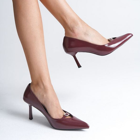Anatolia Pointed Toe Heels – Women’s 7cm Elegant Shoes | QMR Fashion