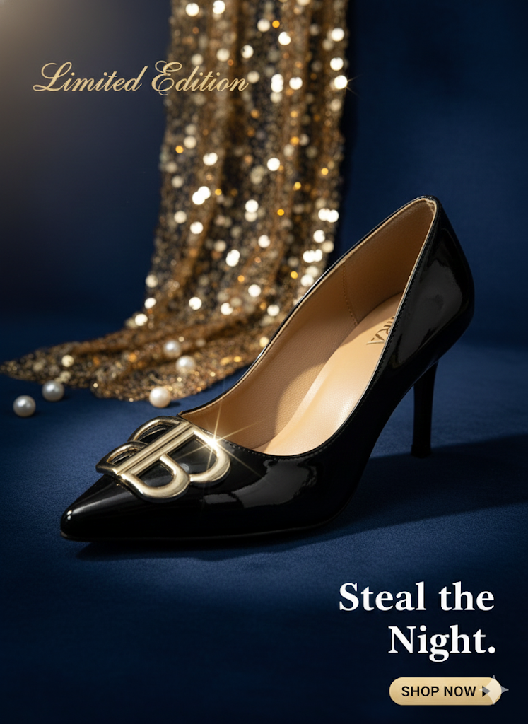 Mira Luna - Mid Heel BB Bouckle Pointed Toe Women Nude Stiletto