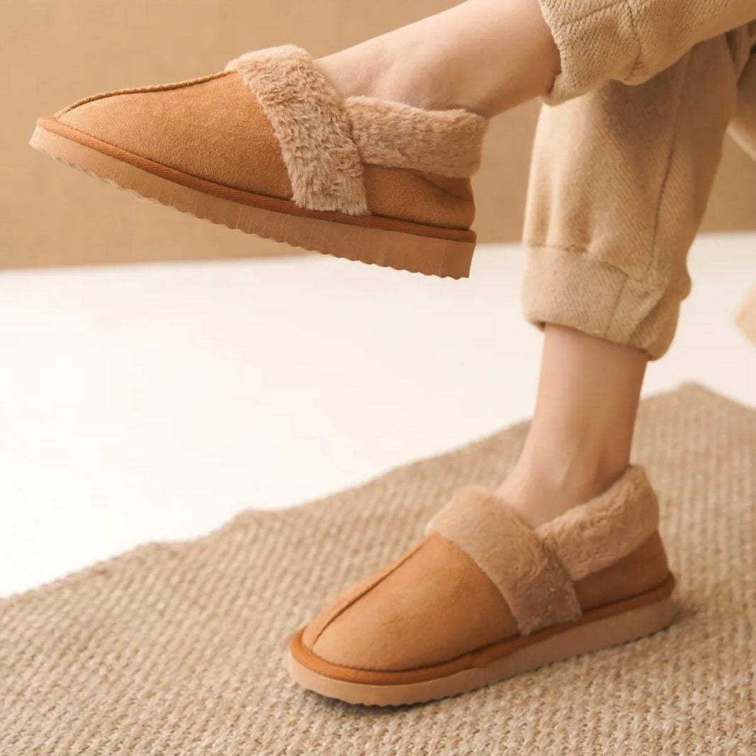 شباشب سيدا التركية النسائية الفروية - أحذية منزلية مسطحة مريحة | أزياء كيو إم آر
