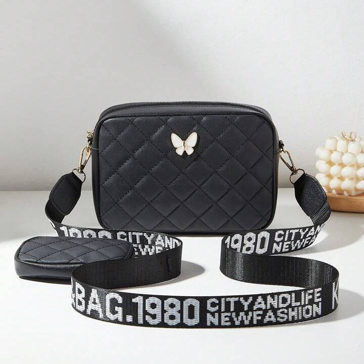 حقيبة باترفلاي جريس المبطنة - حقيبة كتف وحقيبة كروس مطرزة | أزياء كيو إم آر