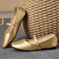 Golden Cinderella Slip-On Shoes – Square Toe Women’s Flats | QMR Fashion