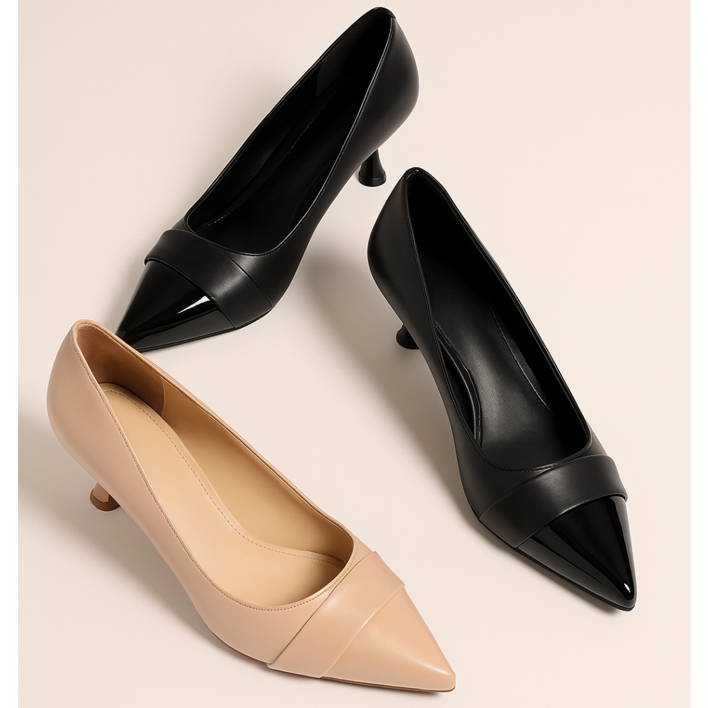 Aurora Pointed Toe Heels – Women’s Patent Leather 5.5cm Shoes | QMR Fashion