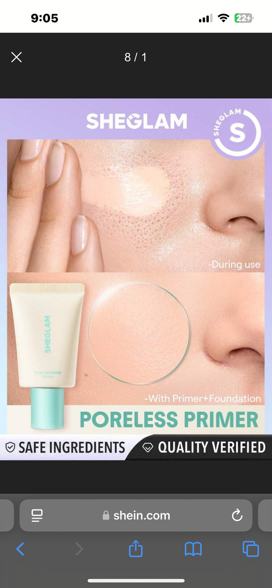SHEGLAM Pore No More Primer Poreless Oil-Control Primer Lightweight Valentine's Day Decor Love Gift