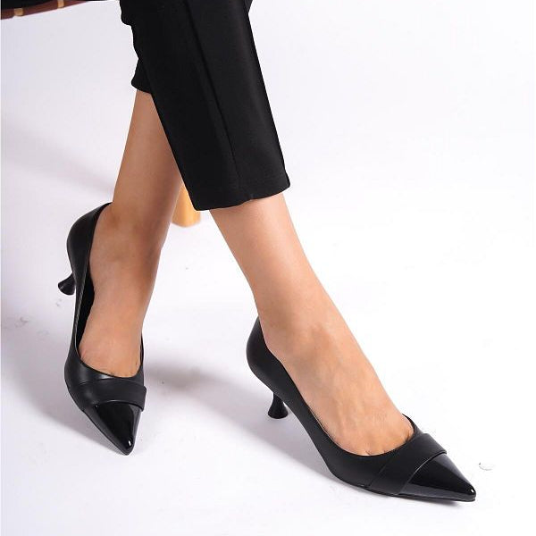 Aurora Pointed Toe Heels – Women’s Patent Leather 5.5cm Shoes | QMR Fashion