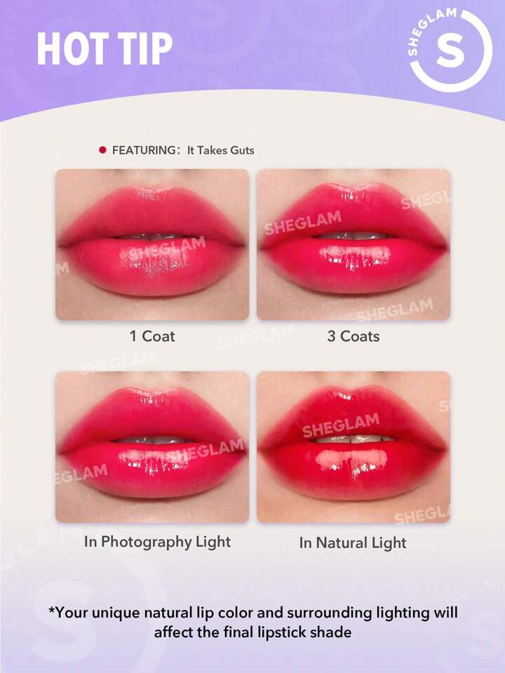 SHEGLAM Mirror Kiss High-Shine Lipstick-Rent