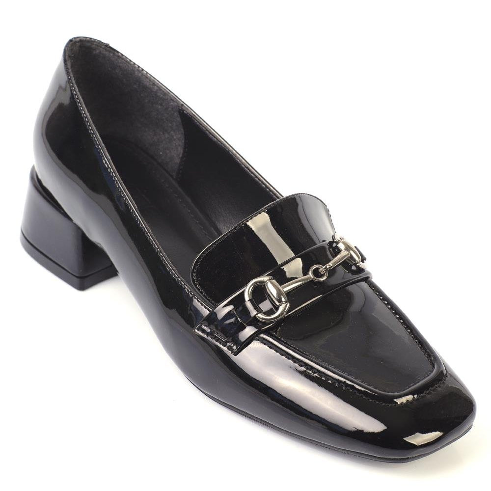 أحذية بيرلا التركية بكعب منخفض - كعب عريض 3 سم للنساء | أزياء كيو إم آر