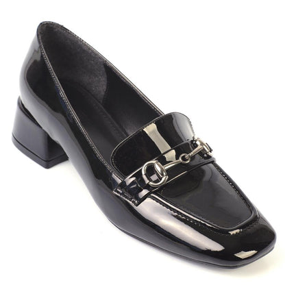 أحذية بيرلا التركية بكعب منخفض - كعب عريض 3 سم للنساء | أزياء كيو إم آر