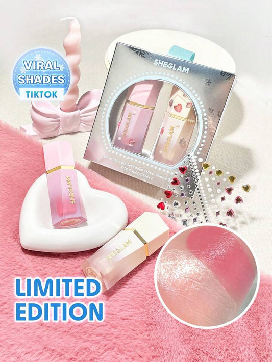 SHEGLAM Festive Glow Gift Set-Love Cake & Vanilla Frost Valentine's Day Decor Love Gift