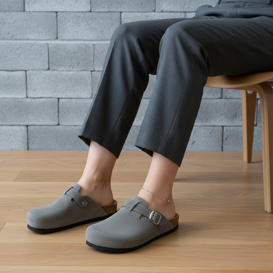 Women’s Comfort ASHCORE (Grey) Clogs – All-Day Support & Premium Sole | QMR Fashion