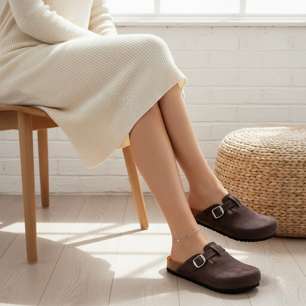 Women’s Pure Brown Clogs – Durable Sole & Maximum Comfort | QMR Fashion