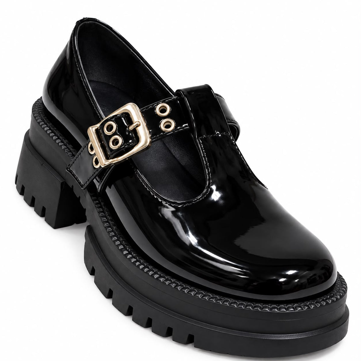 Mira T.bar chuncky heels loefers Heels