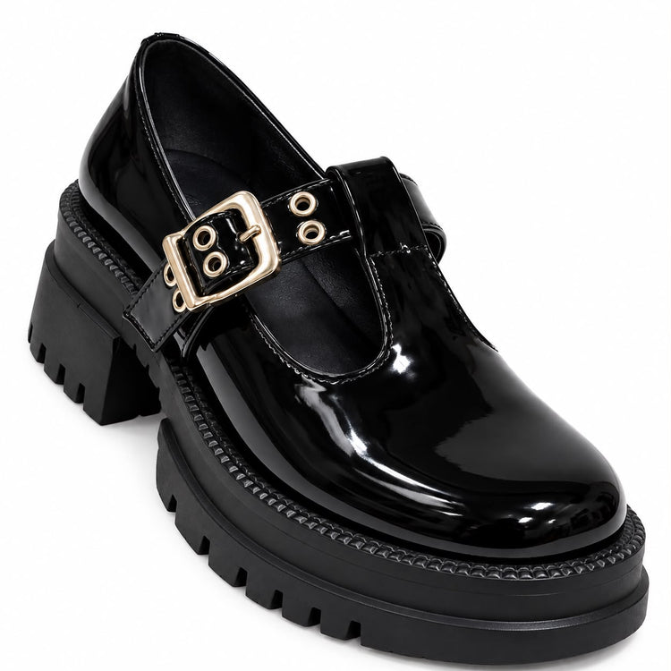 T.bar chuncky heels loafers