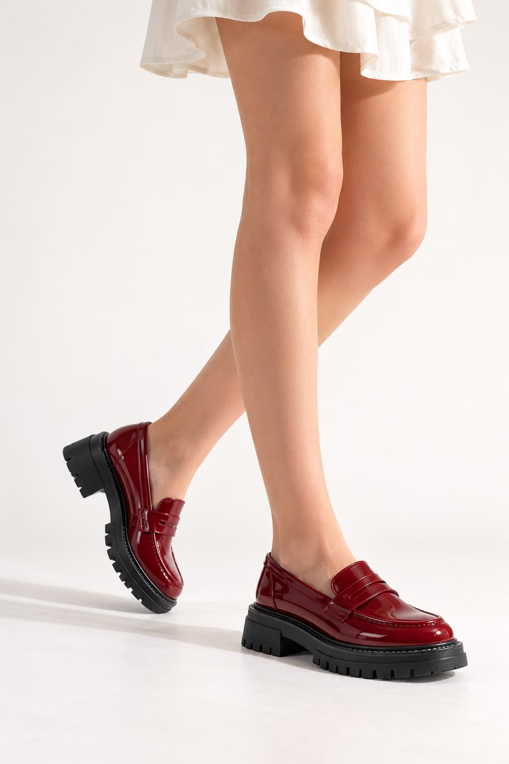 Chunky Platform  Loafer Heels