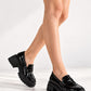 Chunky Platform  Loafer Heels