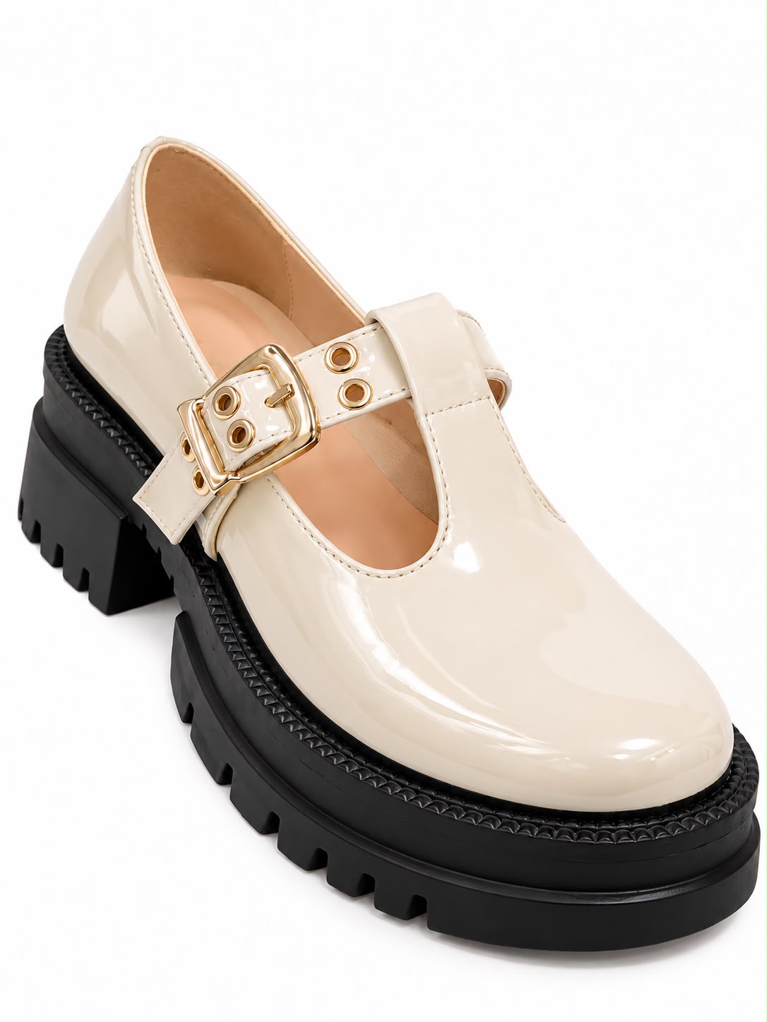 Cream Patent Leather Qmr Fashion