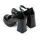 Double -Strap Mary Jane Platform Heels
