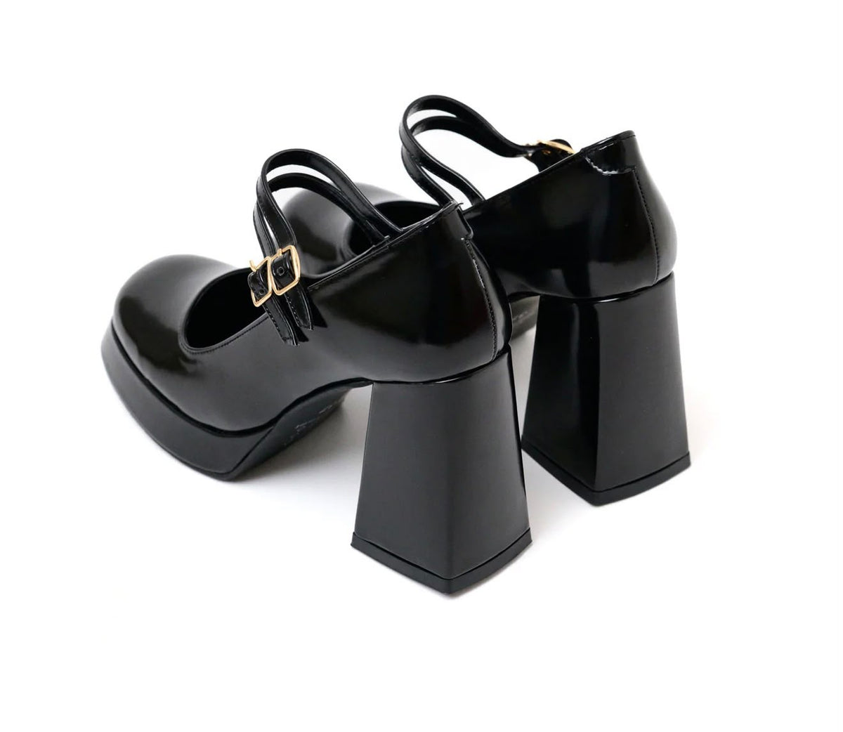 Double -Strap Mary Jane Platform Heels