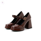 Double -Strap Mary Jane Platform Heels